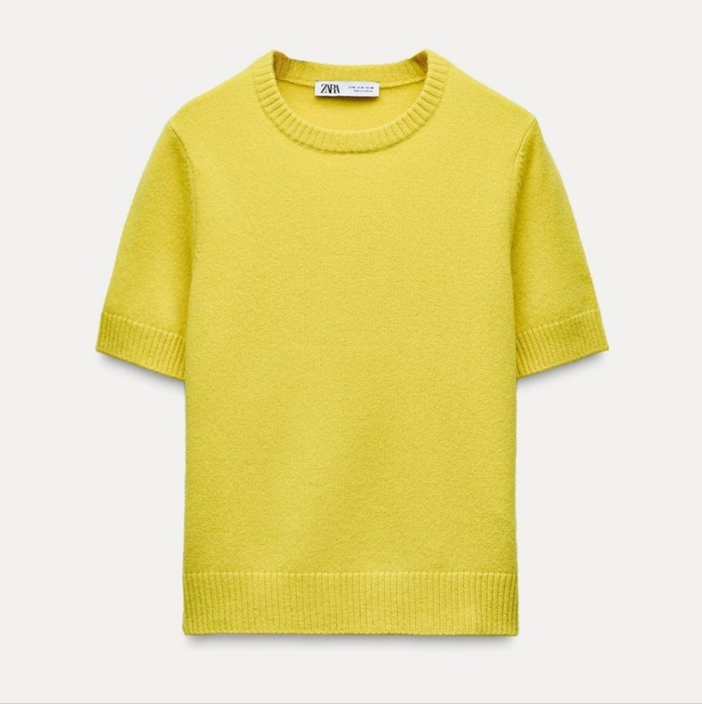 100% WOOL BASIC SHORT SLEEVE TOP